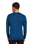 ICEBREAKER Mens 200 Oasis LS Crewe Snow Day AOP, Atlantis/Topaz/Aop (vzorek) velikost: M
