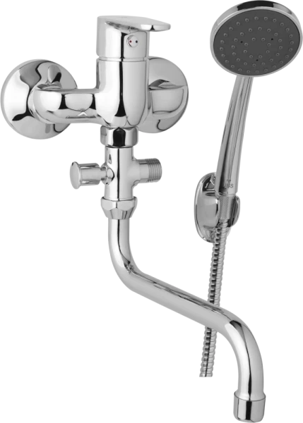 JB Sanitary Nástěnná umyvadlová a sprchová baterie TIRA, rozteč 100 mm s příslušenstvím, trubkové ramínko 200 mm D10 31 31