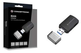 Conceptronic černá / Čtečka paměťových karet / USB-A 3.2 Gen 1 / SD / microSD / UHS-II (BIAN06B)