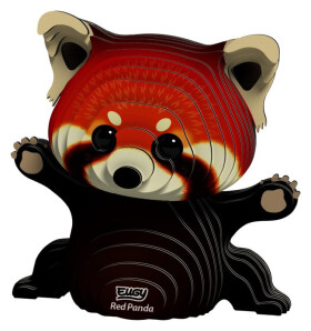 EUGY 3D kartonová skládačka - Panda červená