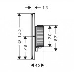 AXOR - ShowerSelect ID Termostatická sprchová baterie pod omítku, HighFlow, kartáčovaný nikl 36776820