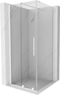 MEXEN/S - Velar sprchový kout 110 x 110, transparent, bílá 871-110-110-01-20