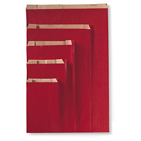 250 x Papírové sáčky, červené 310 x 80 x 470 mm