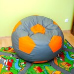 FRONTI Dětský taburet MÍČ 40 cm - šedá + oranžová