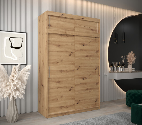 Šatní skříň Abi T0 s nástavcem Barva korpusu: Dub artisan, Rozměry: 150 cm, Dveře: Dub artisan