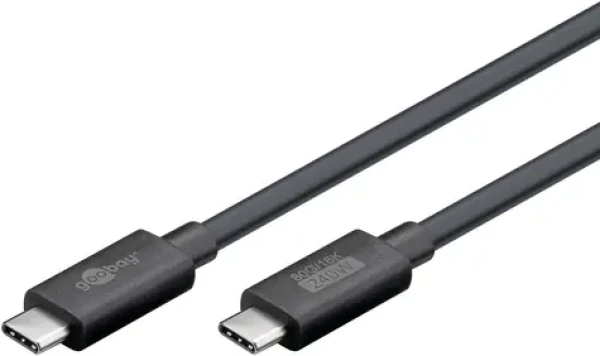 Goobay USB4 2.0 černý / Kabel USB-C - USB-C / 80 Gb/s / 240 W / 1,2 m (74376)