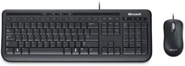 Microsoft Wired Desktop 600 černá / Drátová klávesnice a myš / USB / 800 DPI / GE layout (APB-00008)