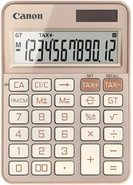 Canon KS-125KB-RG růžově zlatá / Kalkulačka / 12místná / solární a bateriové napájení (6818C001)