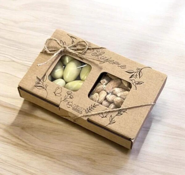 Dárková krabička s oříšky 2x50g Děkujeme