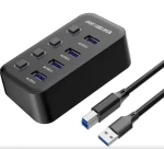 PremiumCord USB 3.2 Superspeed HUB 4-portový / Hub / USB 3.2 Gen 1 / 5 Gbps / vypínače portů (KU3HUB4G)