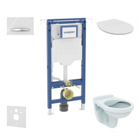 GEBERIT - Duofix Set předstěnové instalace, klozet Alpha se sedátkem, tlačítko Sigma50, alpská bílá SANI11CD3121