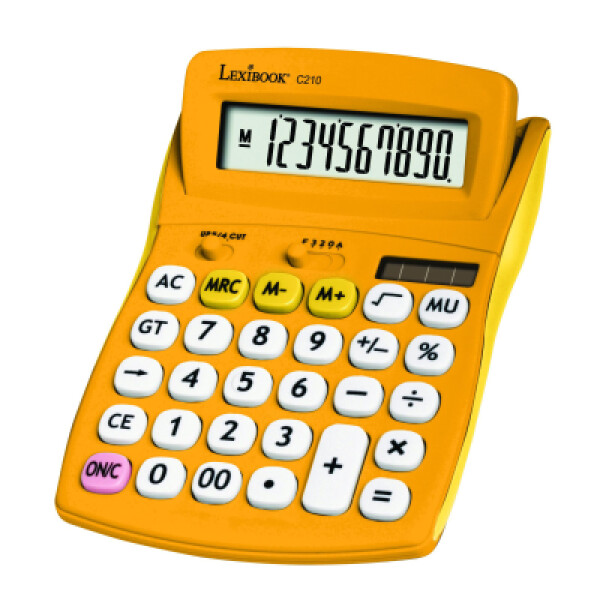Lexibook 10místná kapesní kalkulačka s gumovým povrchem žlutá