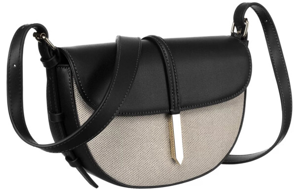 Trendy dámská koženková crossbody kabelka Dalnima, černá