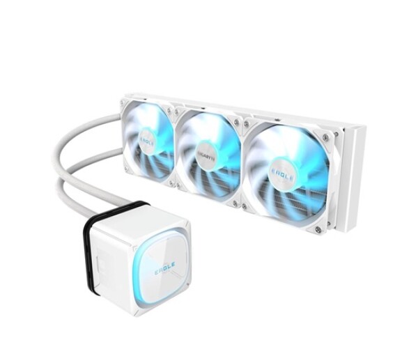 GIGABYTE Vodní chladič EAGLE ICE 360, 3x120mm, ARGB, LGA1851, AM5, bílá EDF_1706363