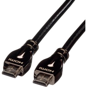 Roline HDMI kabel Zástrčka HDMI-A, Zástrčka HDMI-A 7.50 m černá 11.04.5684 4K UHD, dvoužilový stíněný HDMI kabel