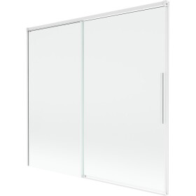 MEXEN/S - Rox vanová zástěna 2-křídlová posuvná 170 x 150, transparent, bílá 8C9-170-001-20-00