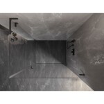 MEXEN/S - Lunar-B L sprchový kout dveře křídlové pravá 85 x 70, transparent, grafit metal 832L-085-070-95-00-P
