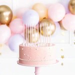 PartyDeco Svíčky růžové 14 cm 12 ks