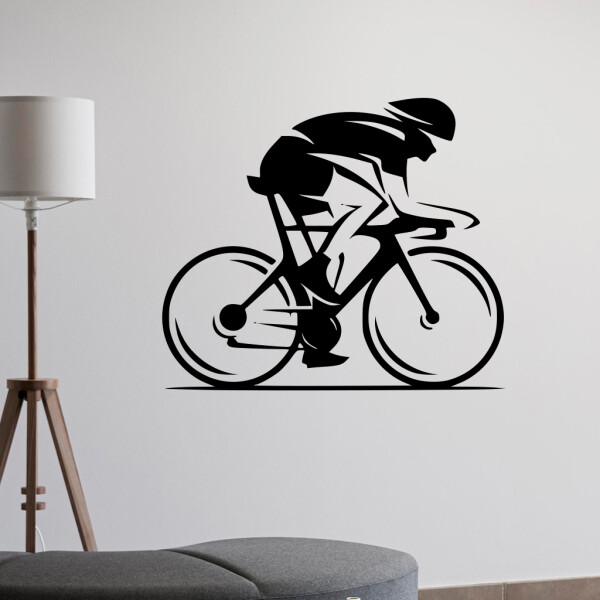 Samolepka Silniční cyklista Barva: černá, Velikost: 60 x 50 cm