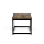 Stůl konferenční, 90x48x41 cm, MDF, dekor staré dřevo, černý kov