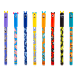 Colorino gumovatelné pero, Příšerky, 48 ks, s víčkem, modrá náplň, displej - 48ks