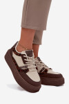 Dámské sneakersy na platformě Big Star SS274356 leopardí hnědo-bežové 39