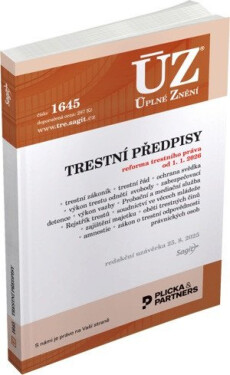 ÚZ č. 1645 - Trestní předpisy 2026