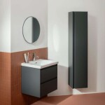 Laufen - Lani Vysoká skříňka 165x35 cm, 1 dvířka, panty vpravo, šedá H4037221122661