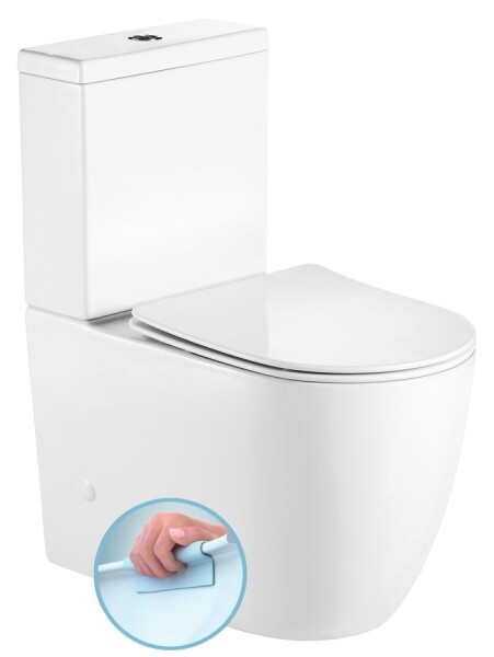 SAPHO - INFINITY WC kombi, Rimless, spodní/zadní odpad, bílá PC105WR