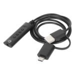 Delock USB 2.0 prodlužovací kabel plochý zahnutý [1x USB 2.0 zástrčka A - 1x USB 2.0 zásuvka A] 1.00 m černá oboustranně zapoji