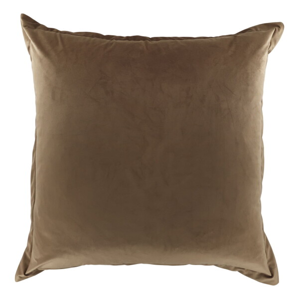Chic Antique Sametový povlak na polštář na zem Aix Cognac 80 × 80 cm, hnědá barva, textil