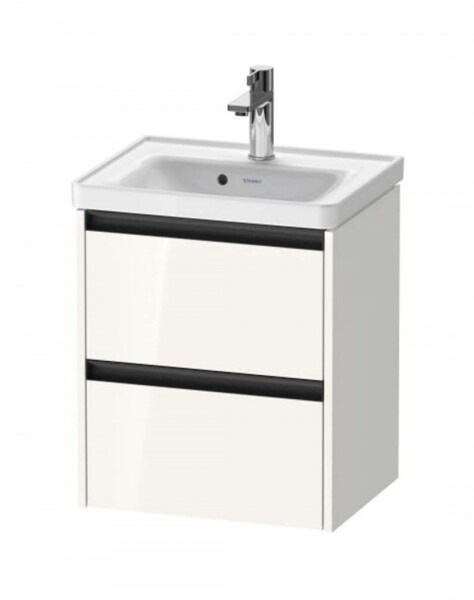 DURAVIT - Ketho.2 Umyvadlová skříňka 55x48x38 cm, 2 zásuvky, lesklá bílá K25280022220000