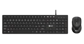 C-TECH KBM-108 / Drátový set klávesnice a myši / Multimediální / CZ/SK / USB (KBM-108-BL)