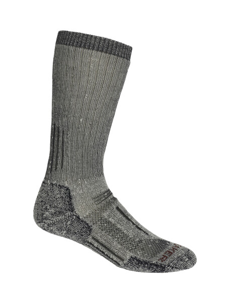Pánské merino ponožky ICEBREAKER Mens Mountaineer Mid Calf, Jet Heather/Espresso velikost: 39-41,5 (S)