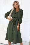 Dámské šaty 531-5 - Numoco basic khaki Univerzální