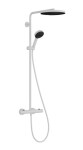 HANSGROHE - Pulsify S Puro Sprchový set s termostatem, průměr 26 cm, 3 proudy, EcoSmart, matná bílá 24237700