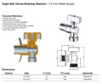 AQUALINE - Pračkový kulový ventil se zpětným ventilem 1/2"x3/4" - L, chrom 5310