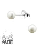 LUNICA Stříbrné náušnice perličky 4mm 0317