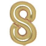 Narozeninový balónek číslovka 8 zlatý pastel whitegold Amscan Narozeninový balónek číslovka 8 zlatý pastel whitegold Amscan