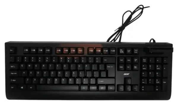 Acer KB-8CR černá / Drátová klávesnice / USB-A / CZ/SK layout / čtečka čipových karet (GP.KBD11.05E)
