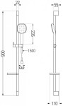 MEXEN/S - DS33 posuvný sprchový set, černá 785334583-70