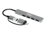 PORT CONNECT 900161 / USB hub / 4x USB-A 3.0 / USB-C/USB-A vstup / 5 Gb/s (900161)