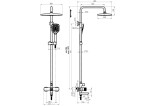 Rubineta - Sprchový a vanový set SET VENETO+EASY PUSH-10, chrom OLBA625140