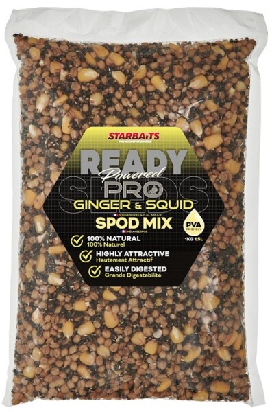 Starbaits Směs partiklů Spod Mix Ready Seeds Pro 1kg - Ginger Squid,Starbaits Směs partiklů Spod Mix Ready Seeds Pro 1kg - Ginger Squid