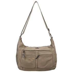 Trendy dámská textilní crossbody kabelka Coveri Iballa, béžová