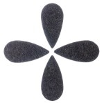 Timber Tones Felt Tones Teardrop Black Wool Felt 4-Pack