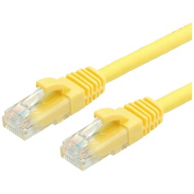 Value 21.99.1082 RJ45 síťové kabely, propojovací kabely CAT 6 U/UTP 10.00 m žlutá nestíněný, bez halogenů, samozhášecí 1 ks