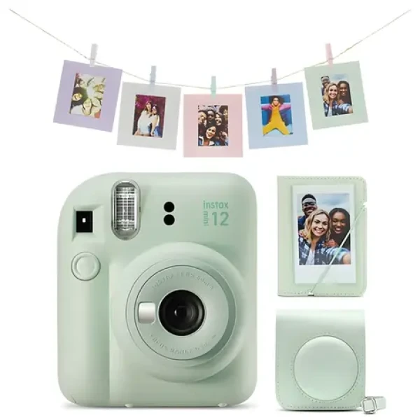 Fujifilm INSTAX MINI 12 Mega Pack Mint Green / Analogový fotoaparát / Instantní fotografie / pouzdro + album v balení (70100163466)