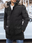Pánská prošívaná zimní bunda černá Dstreet TX4274 Velikost: