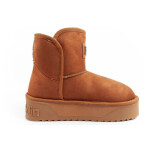 D.Franklin dámské sněhule zimní módní kožešinové zateplené boty hnědé dámské 38